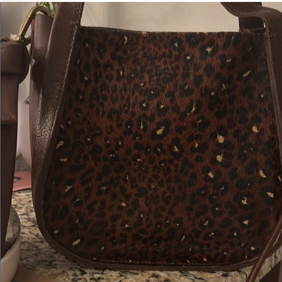 NWT Madewell Leopard Print Shoulder Bag - Picture 1 of 2
